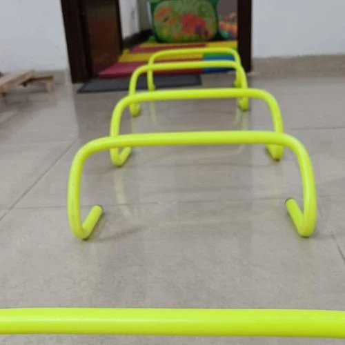 Therapy hurdles placed in a row